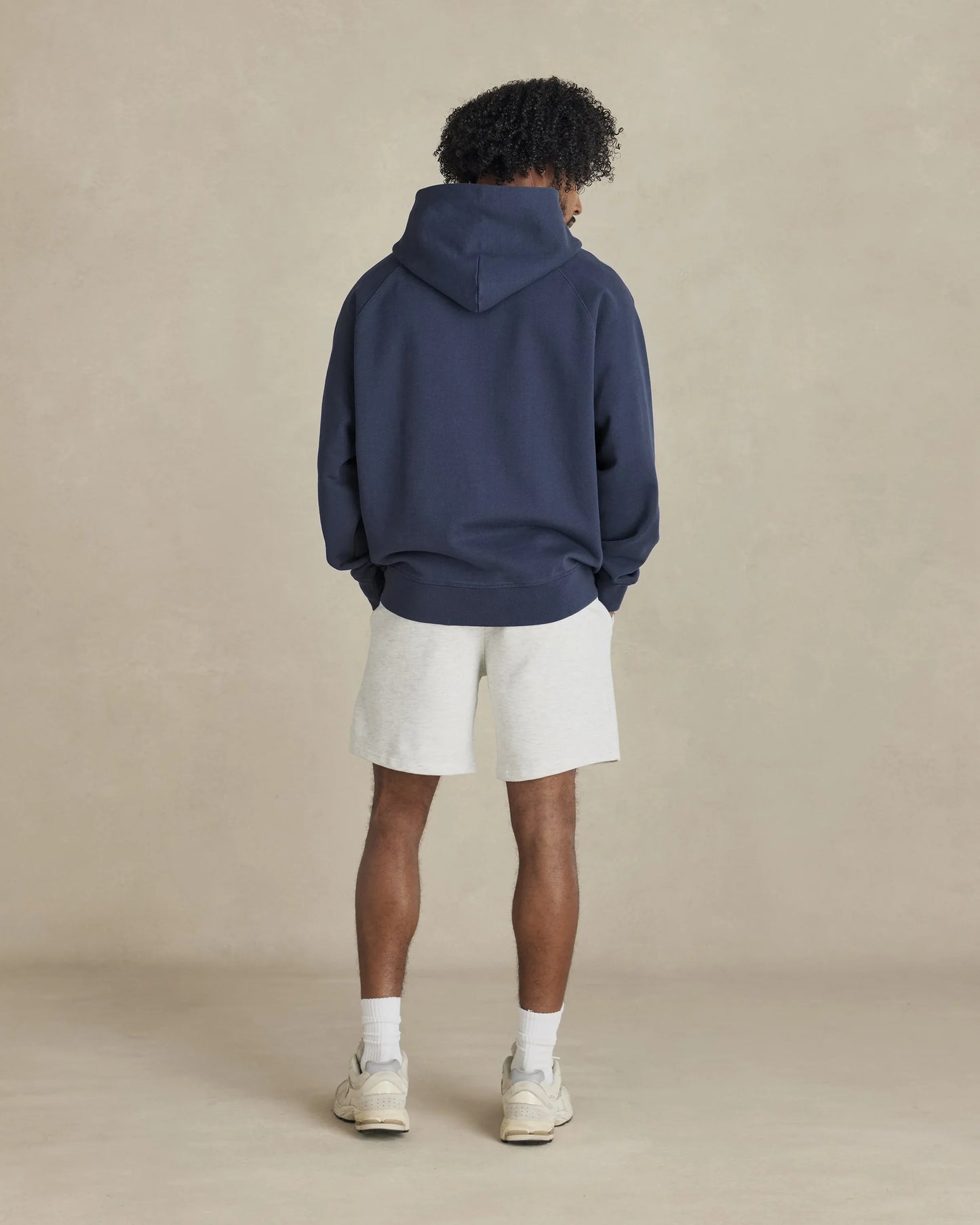 Organic Cotton French Terry Hoodie Heavyweight 15oz Navy - Rose & Rae Threads