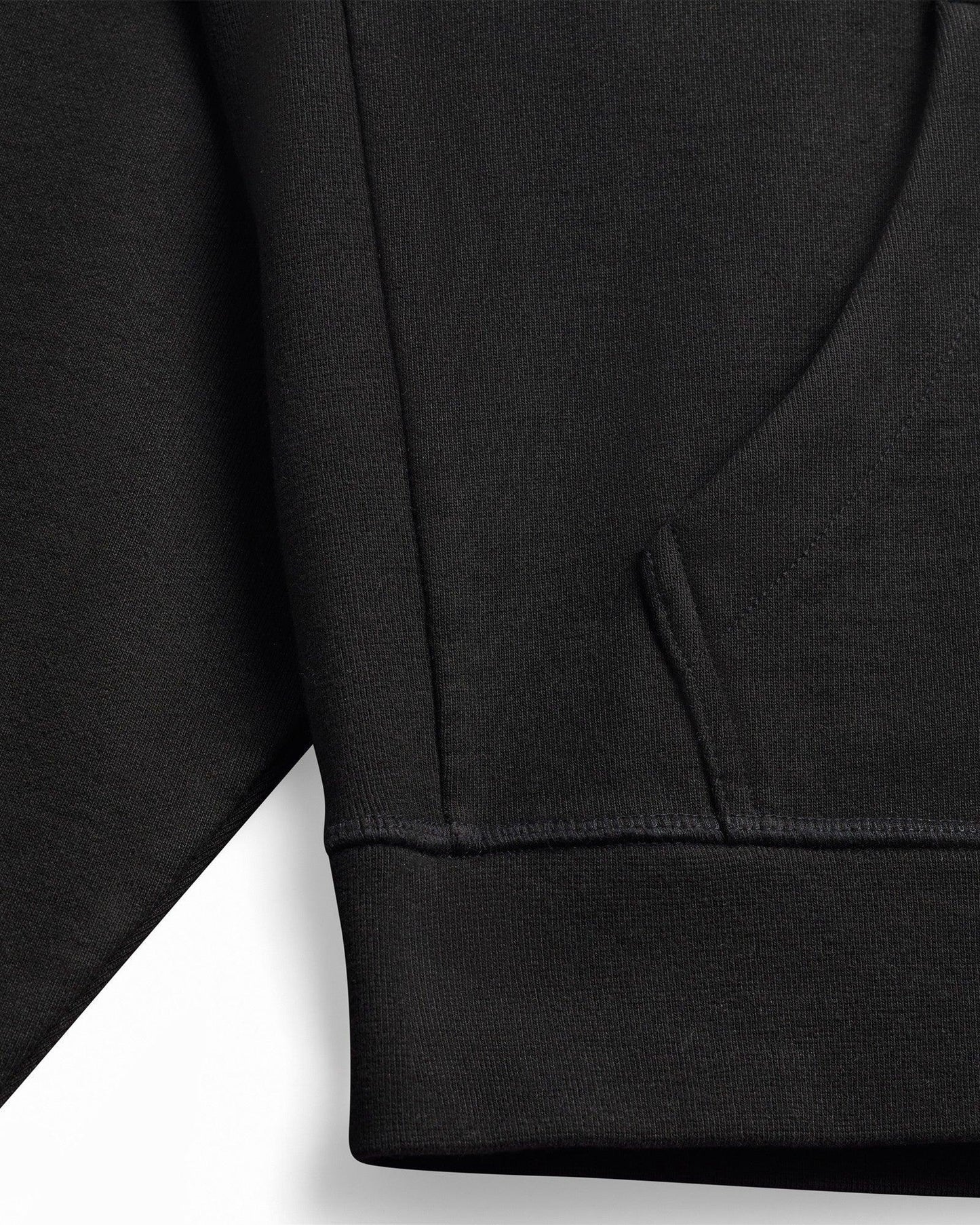 Organic Cotton French Terry Hoodie Heavyweight 15oz Black - Rose & Rae Threads