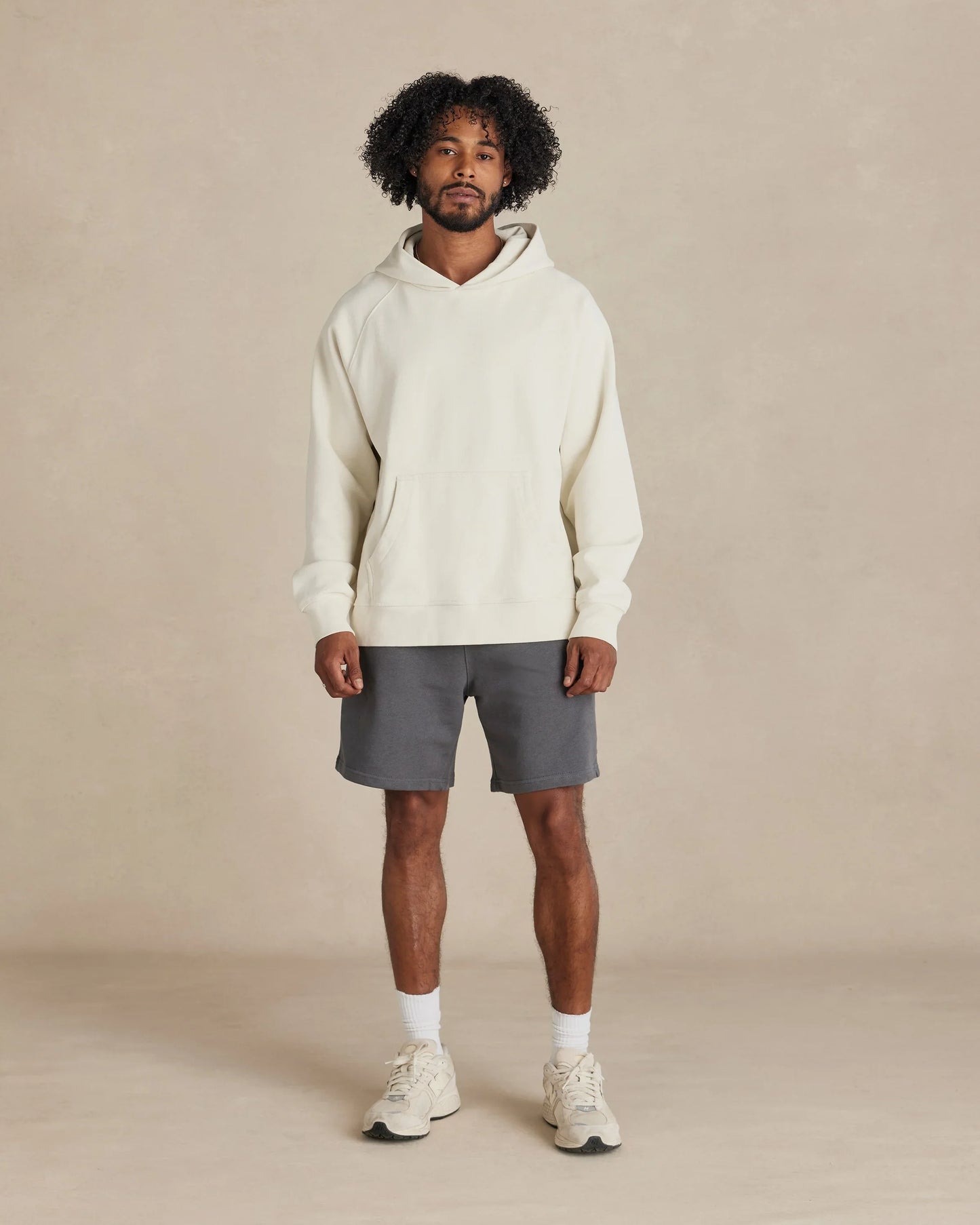 Organic Cotton French Terry Hoodie Heavyweight 15oz Natural - Rose & Rae Threads