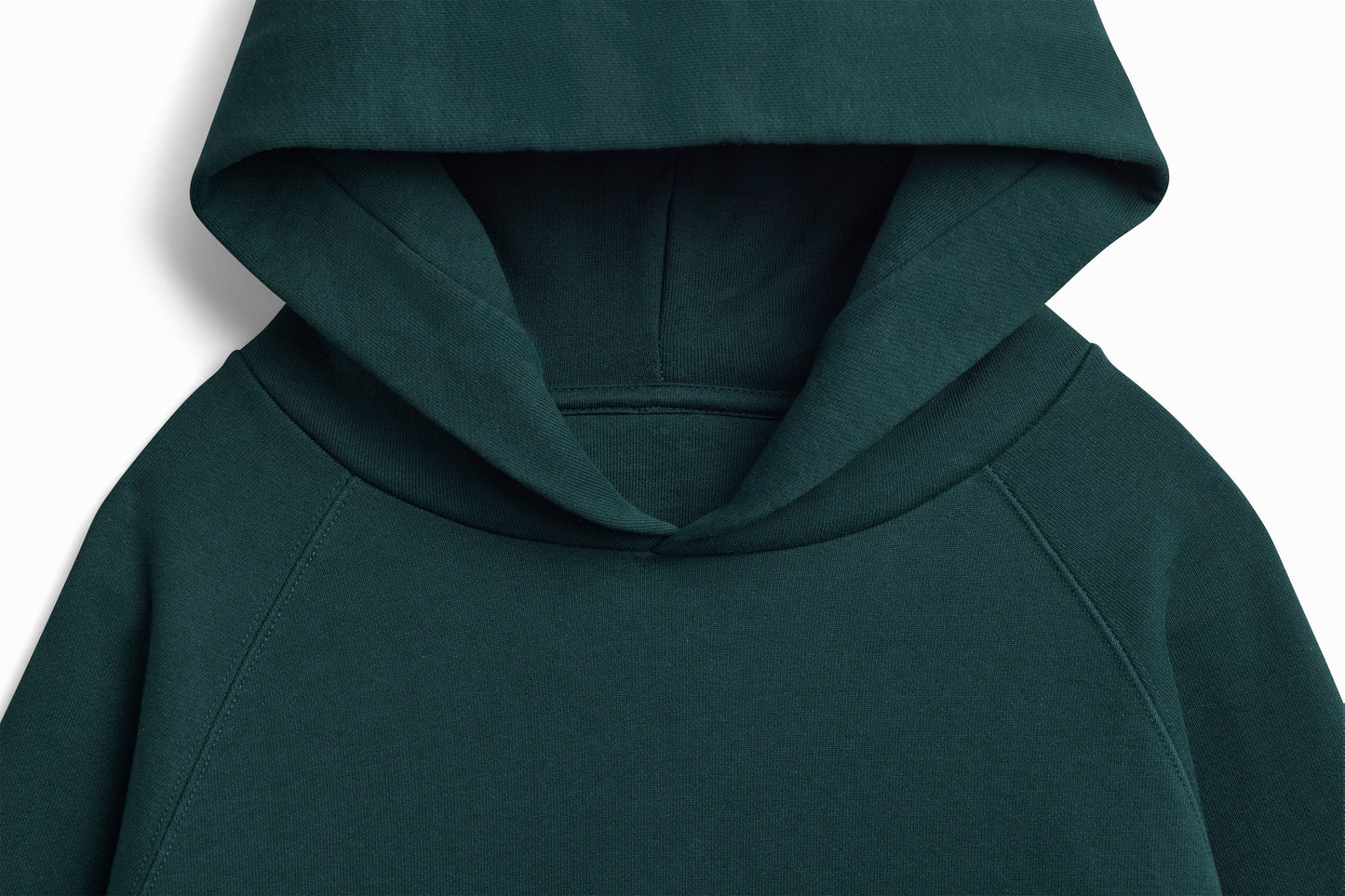 Organic Cotton French Terry Hoodie Heavyweight 15oz Emerald - Rose & Rae Threads