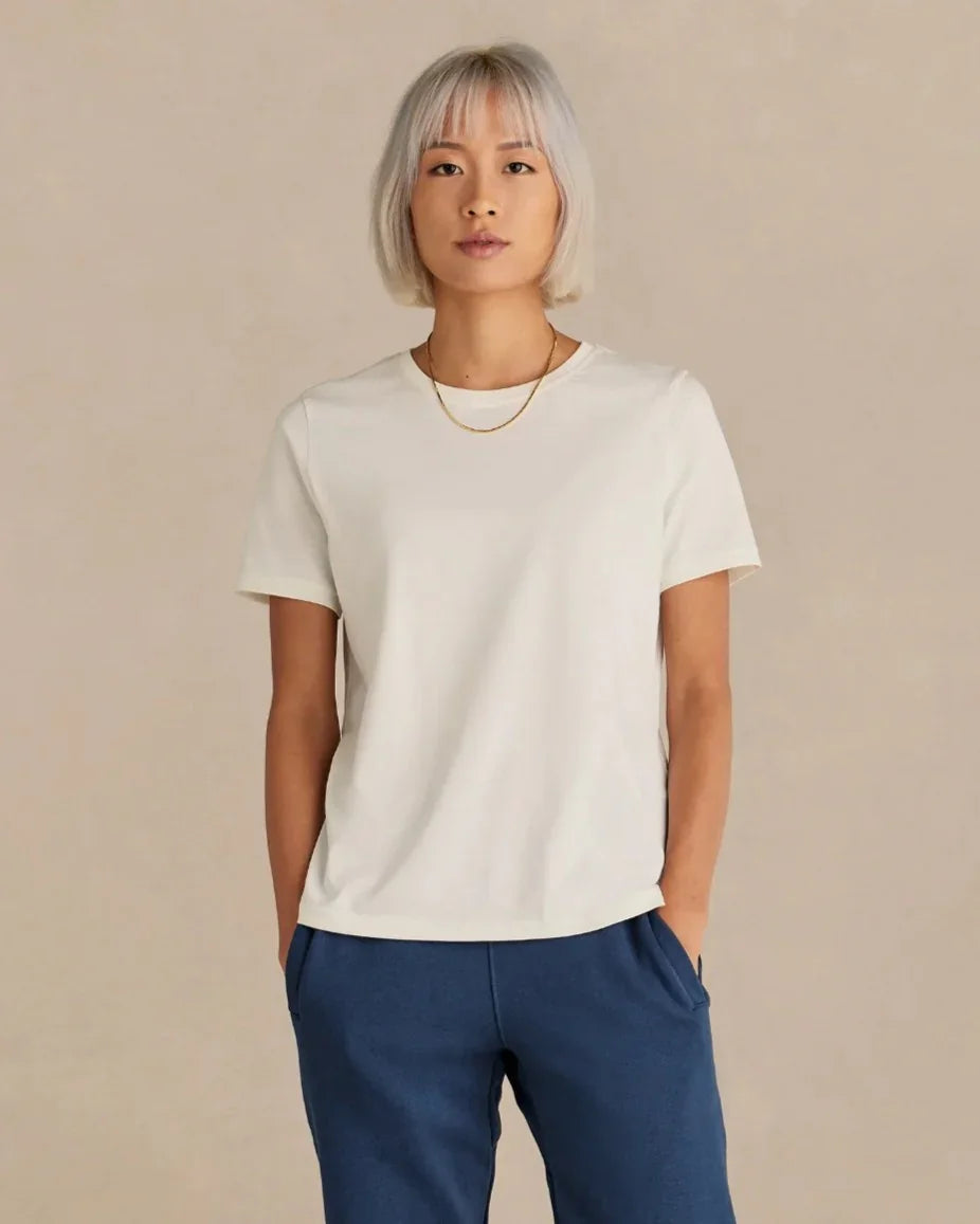 Women's SUPIMA® Cotton T-Shirt, Natural - Rose & Rae Threads