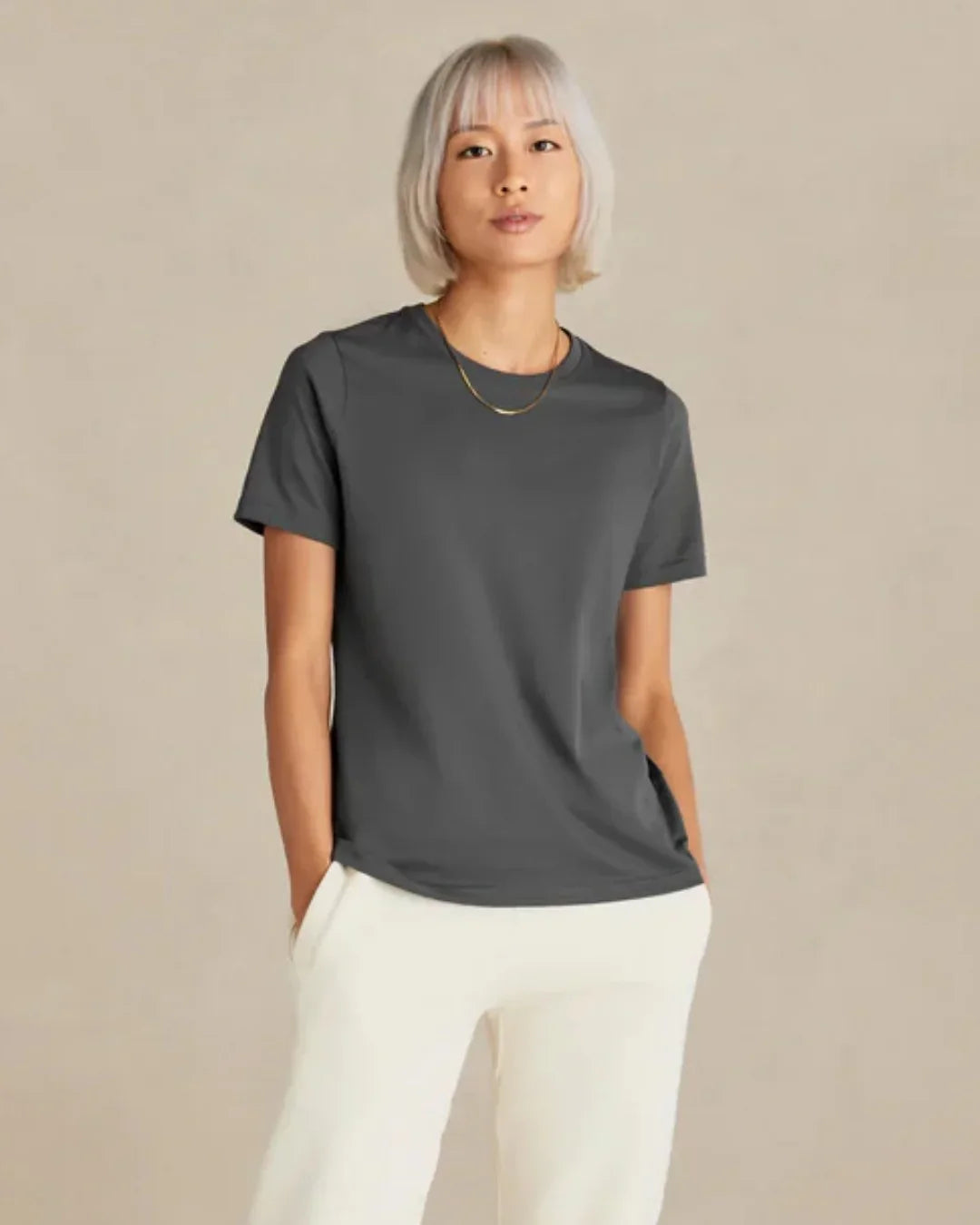 Women's SUPIMA® Cotton T-Shirt, Slate - Rose & Rae Threads
