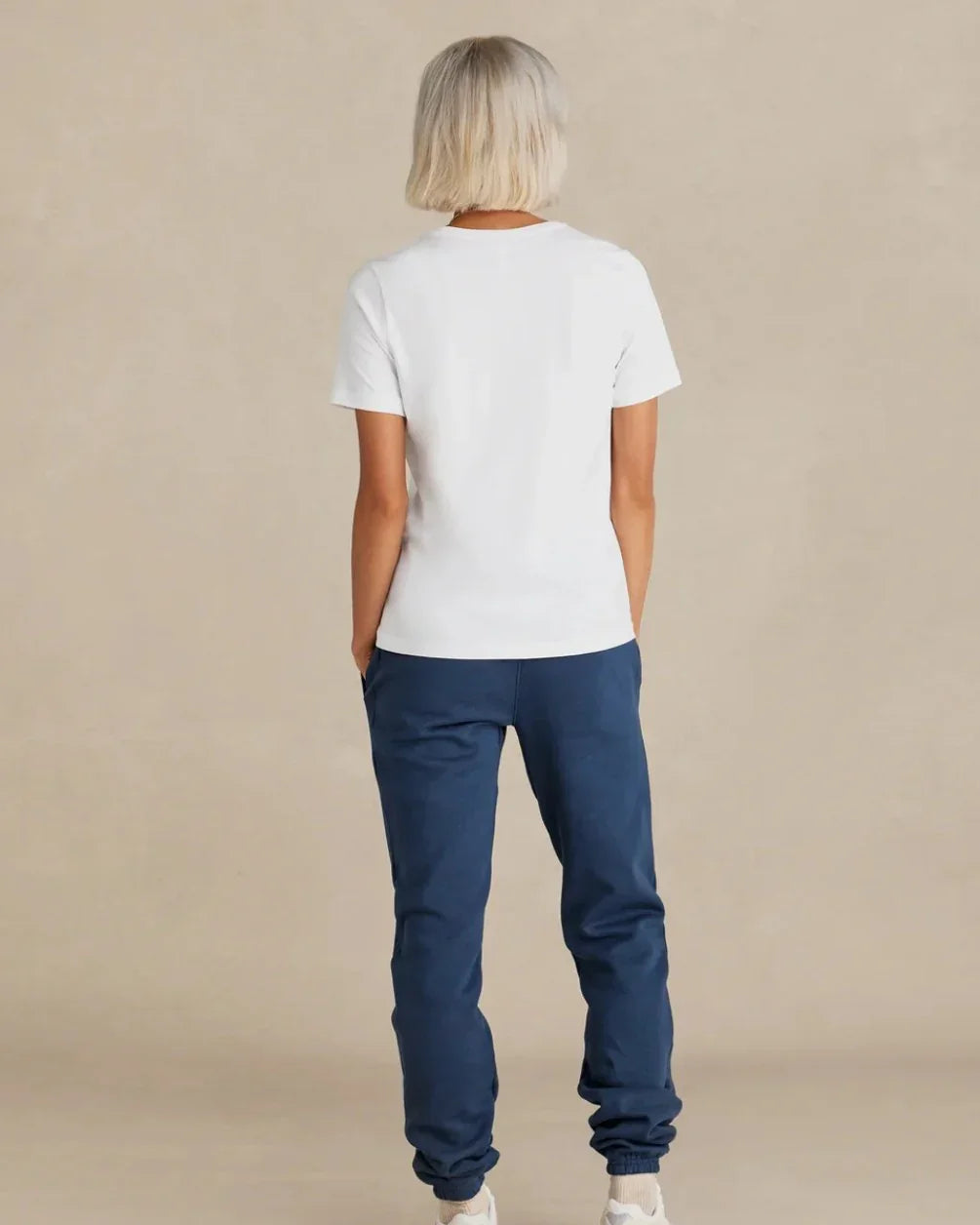 Organic Brushed Cotton Sweatpants - Navy - Rose & Rae Threads
