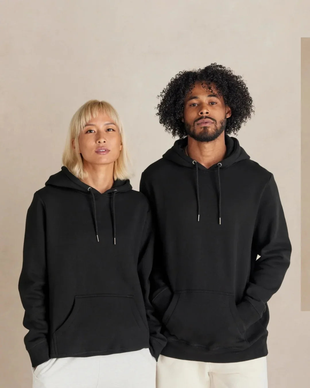 Organic Cotton Hoodie - Midweight 12oz Black - Rose & Rae Threads