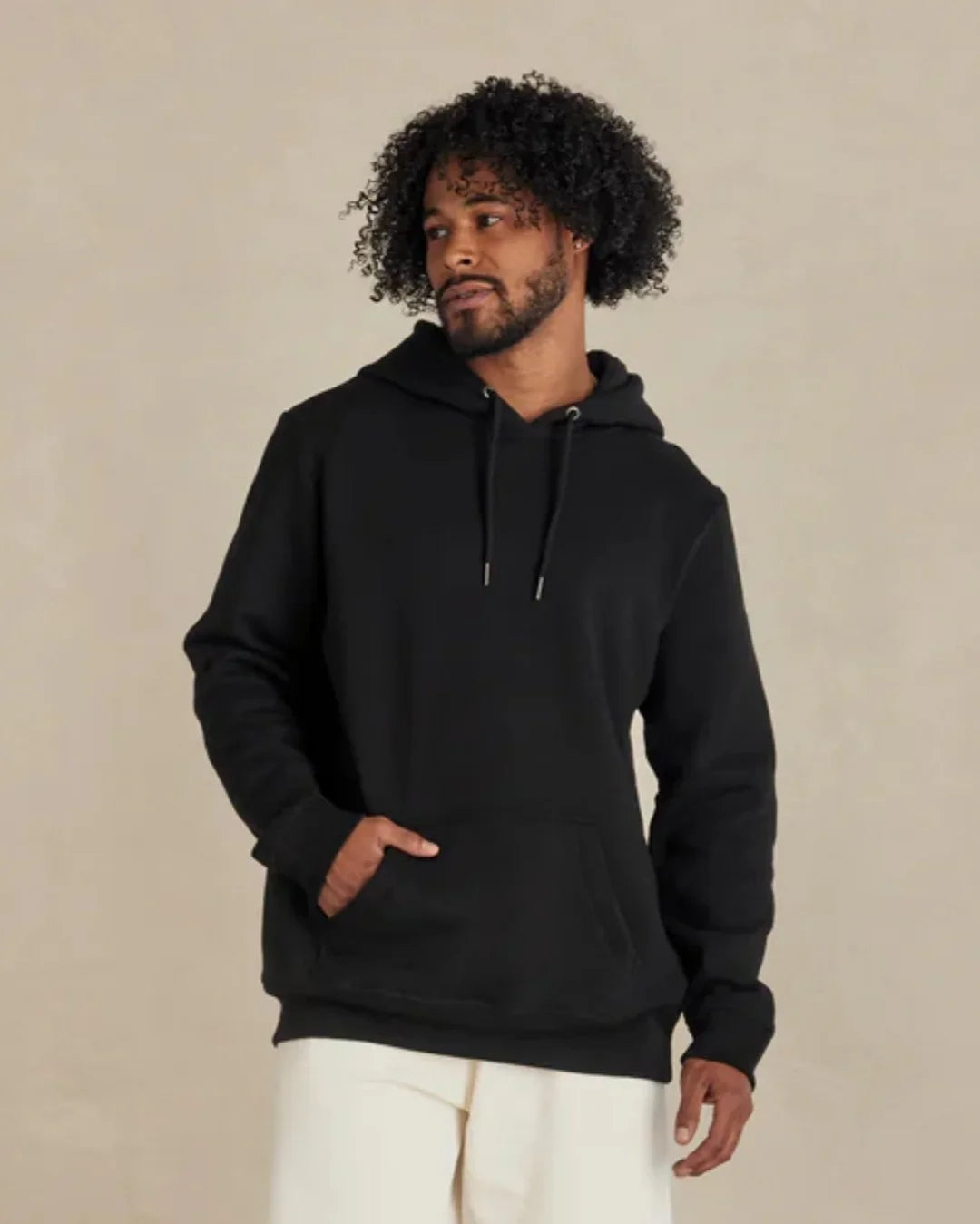 Organic Cotton Hoodie - Midweight 12oz Black - Rose & Rae Threads