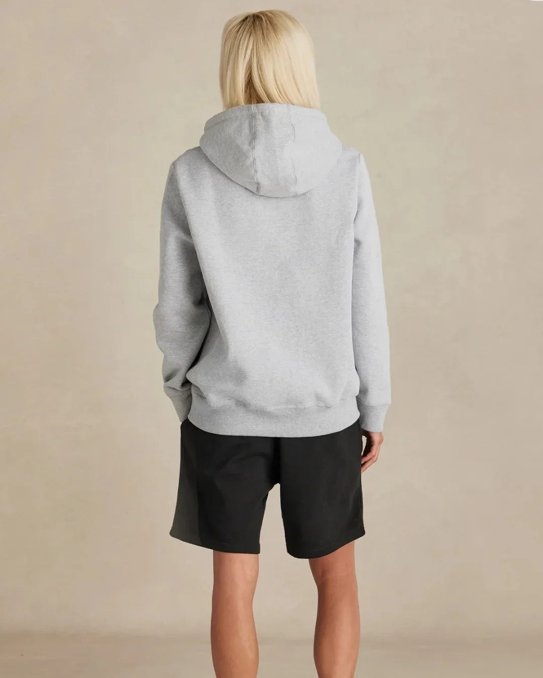 Organic Cotton Hoodie - Midweight 12oz Heather Grey - Rose & Rae Threads