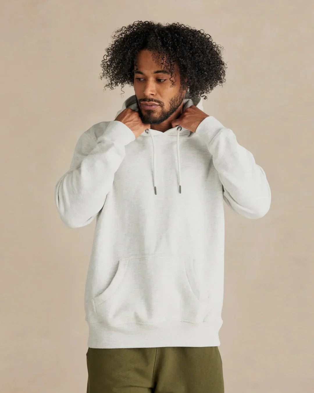 Organic Cotton Hoodie - Midweight 12oz Ash Heather - Rose & Rae Threads