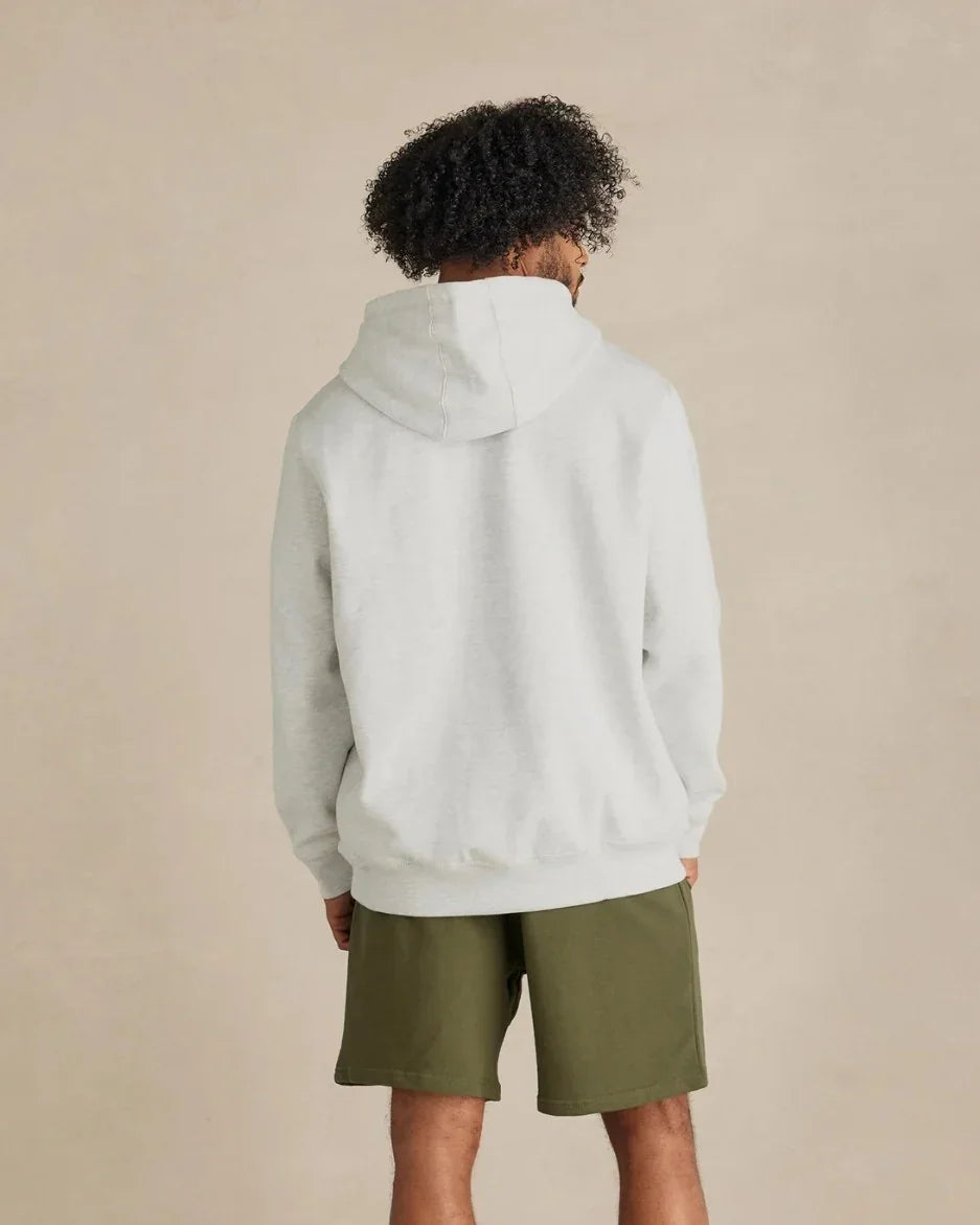 Organic Cotton Hoodie - Midweight 12oz Ash Heather - Rose & Rae Threads