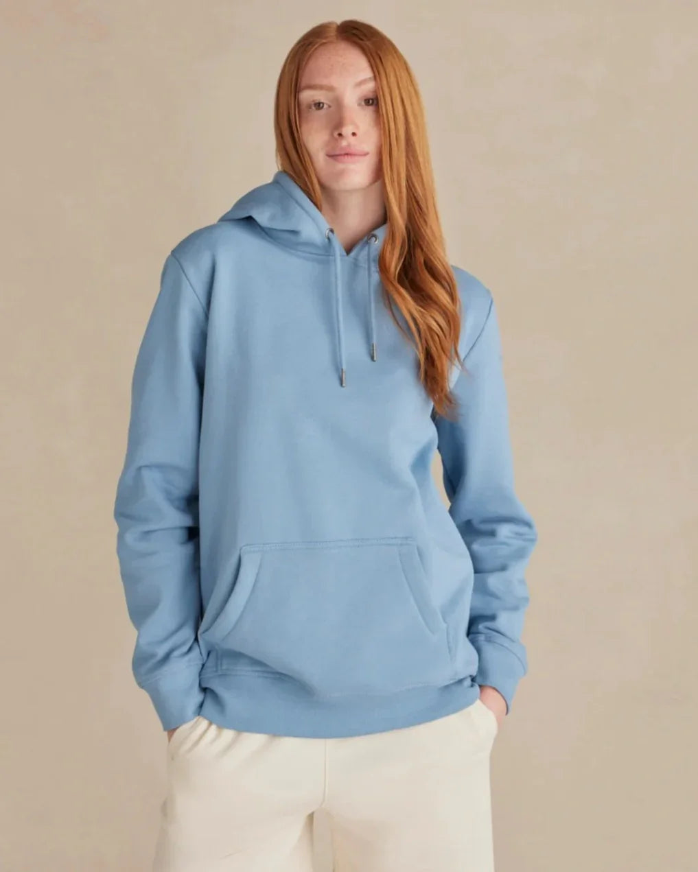 Organic Cotton Hoodie Midweight 12oz - Cloudy Blue - Rose & Rae Threads