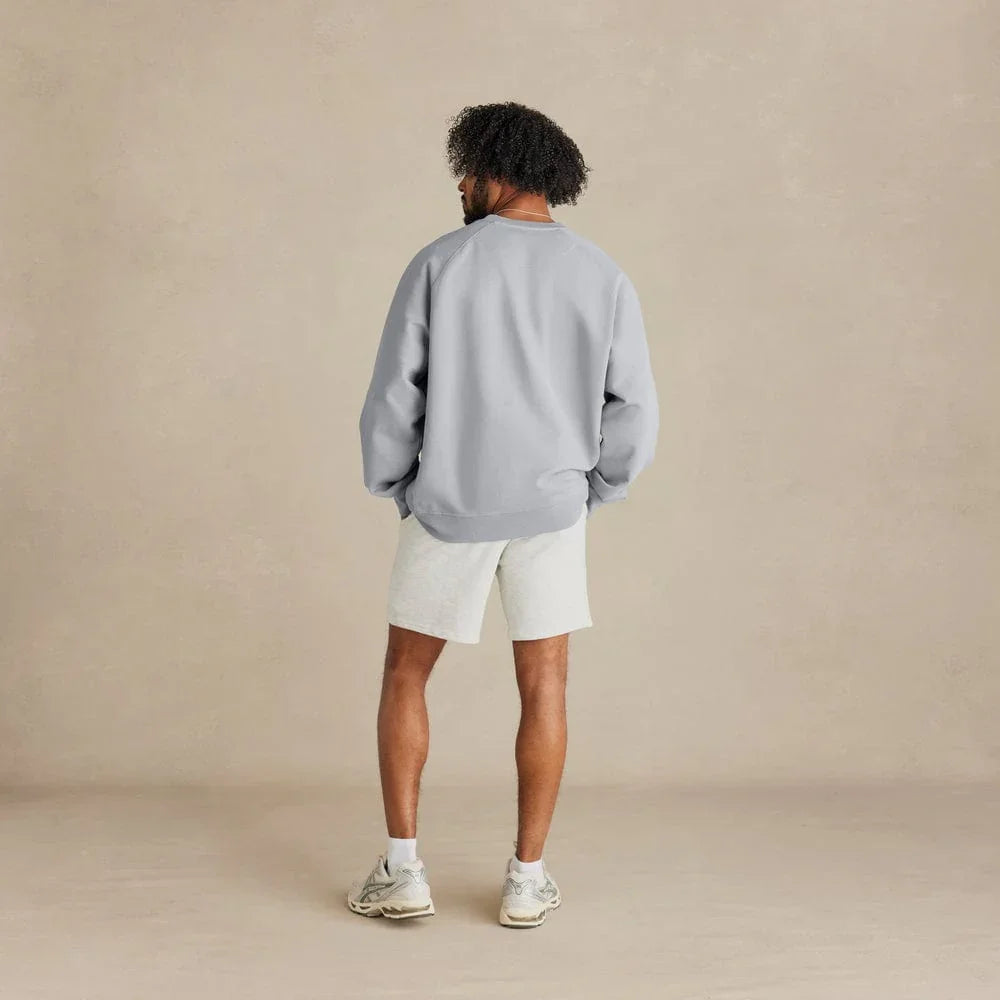 Organic Cotton French Terry Crewneck - Heavyweight 15oz Mineral - Rose & Rae Threads