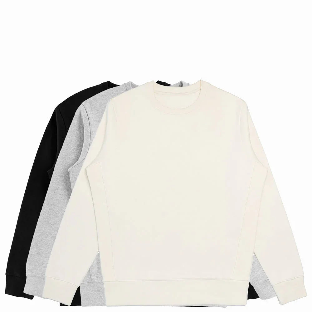 ORGANIC BRUSHED COTTON CREWNECK 3 PACK $195 - Rose & Rae