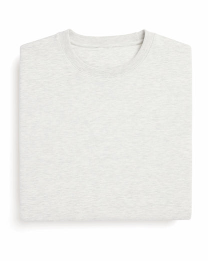 Organic Brushed Cotton Sweatshirt Midweight 12oz Ash Heather - Rose & Rae Threads