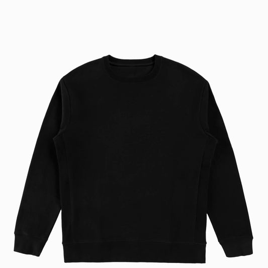 Organic Brushed Cotton Crewneck - Midweight 12oz Black - Rose & Rae Threads