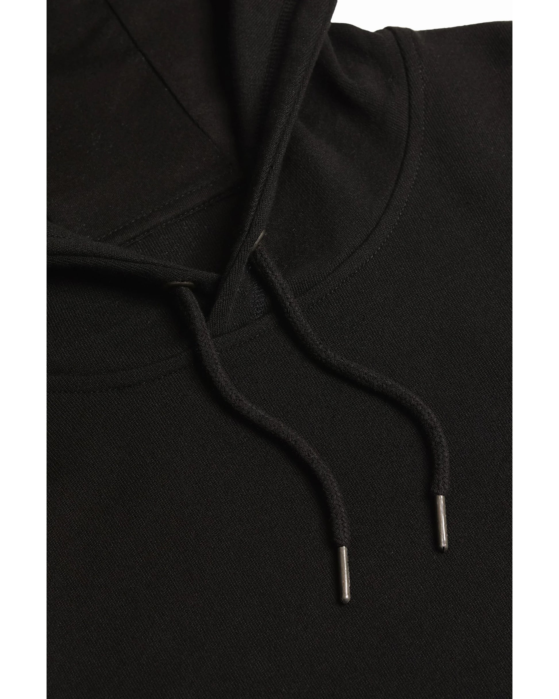 Organic Cotton French Terry Hoodie Midweight 10oz Black - Rose & Rae