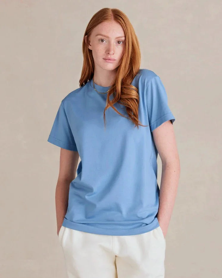 Unisex SUPIMA® Cotton T-Shirt - Cloudy Blue - Rose & Rae Threads