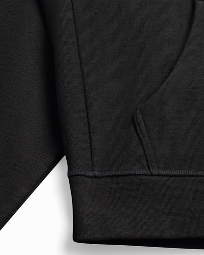 Organic Cotton French Terry Hoodie Heavyweight 15oz Black - Rose & Rae