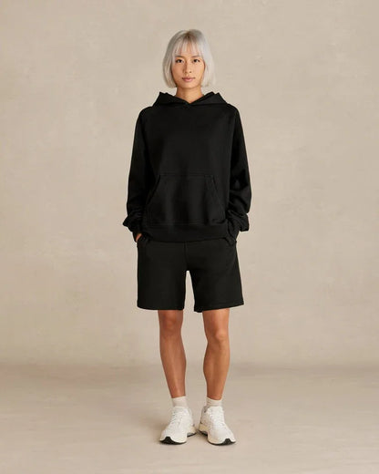 Organic Cotton French Terry Hoodie Heavyweight 15oz Black - Rose & Rae