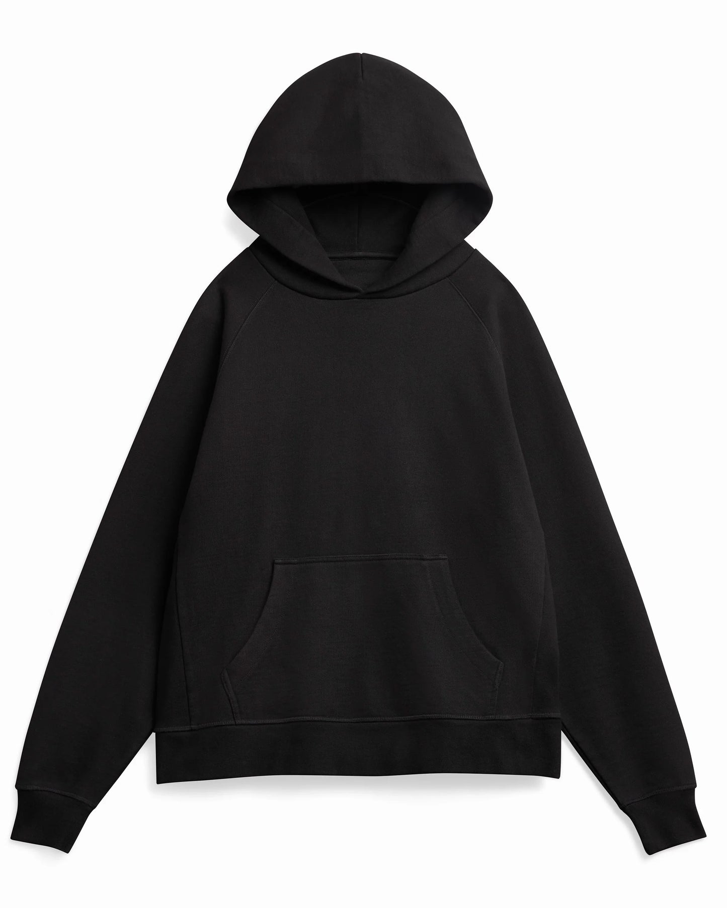 Organic Cotton French Terry Hoodie Heavyweight 15oz Black - Rose & Rae