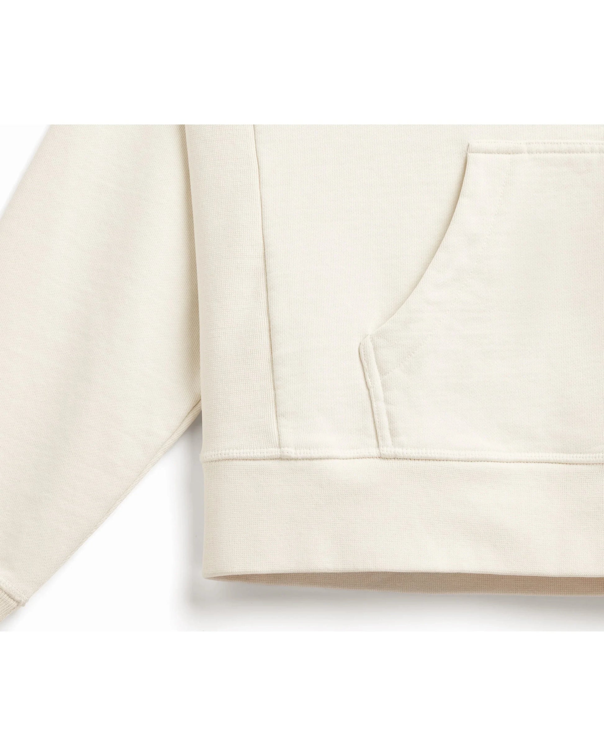 Organic Cotton French Terry Hoodie Heavyweight 15oz Natural - Rose & Rae