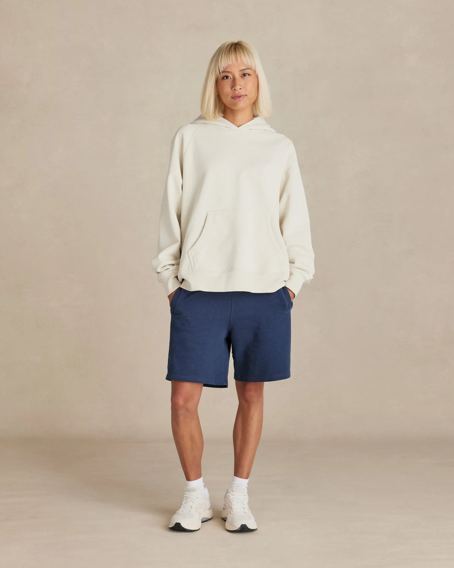 Organic Cotton French Terry Hoodie Heavyweight 15oz Natural - Rose & Rae