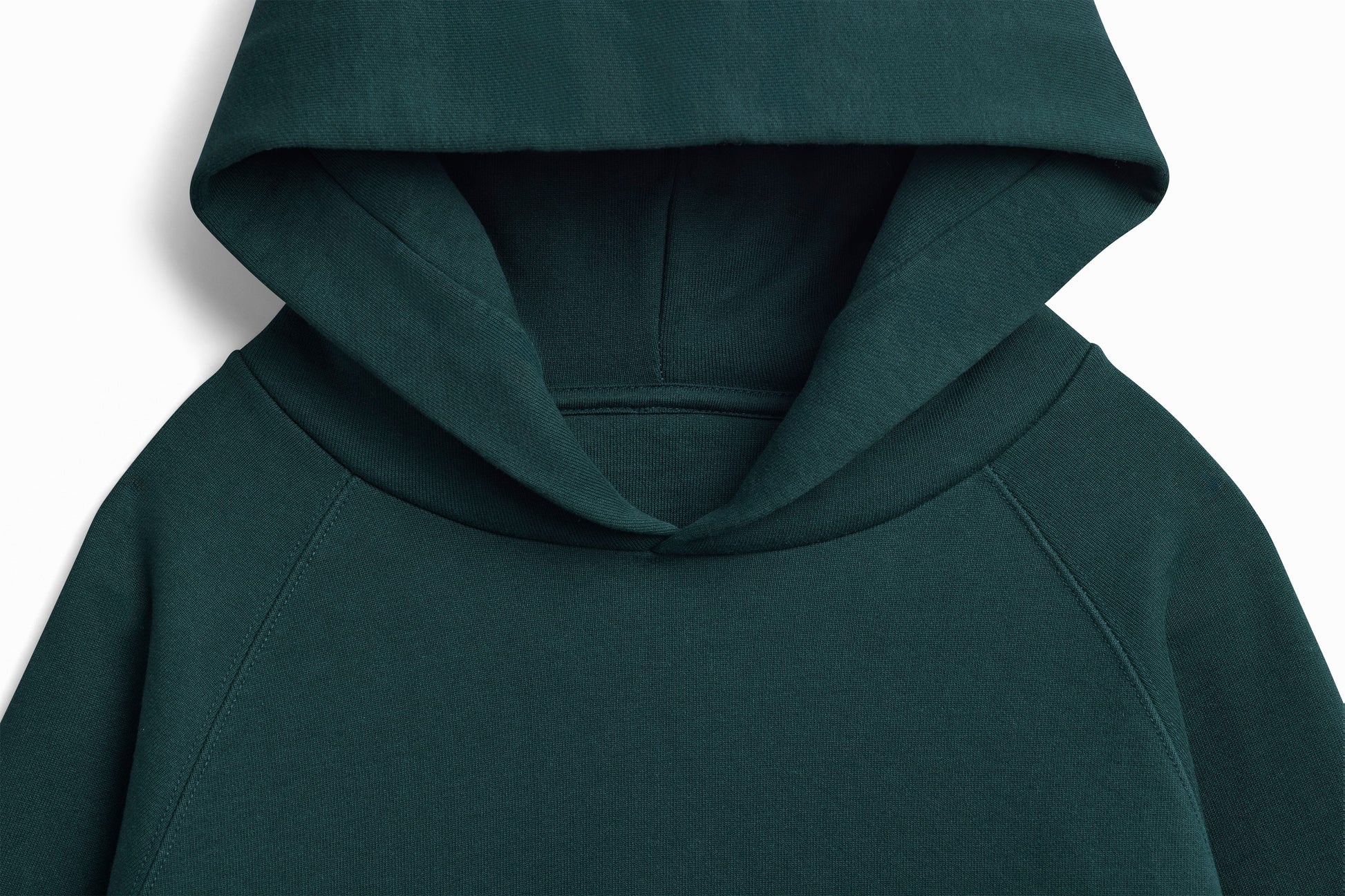 Organic Cotton French Terry Hoodie Heavyweight 15oz Emerald - Rose & Rae