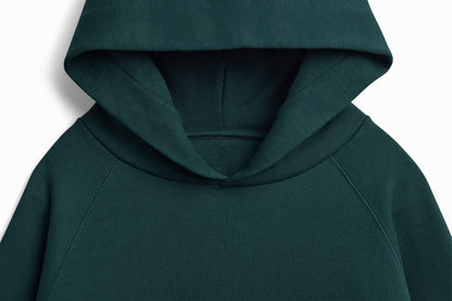Organic Cotton French Terry Hoodie Heavyweight 15oz Emerald - Rose & Rae