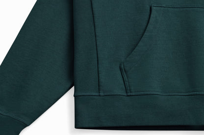 Organic Cotton French Terry Hoodie Heavyweight 15oz Emerald - Rose & Rae