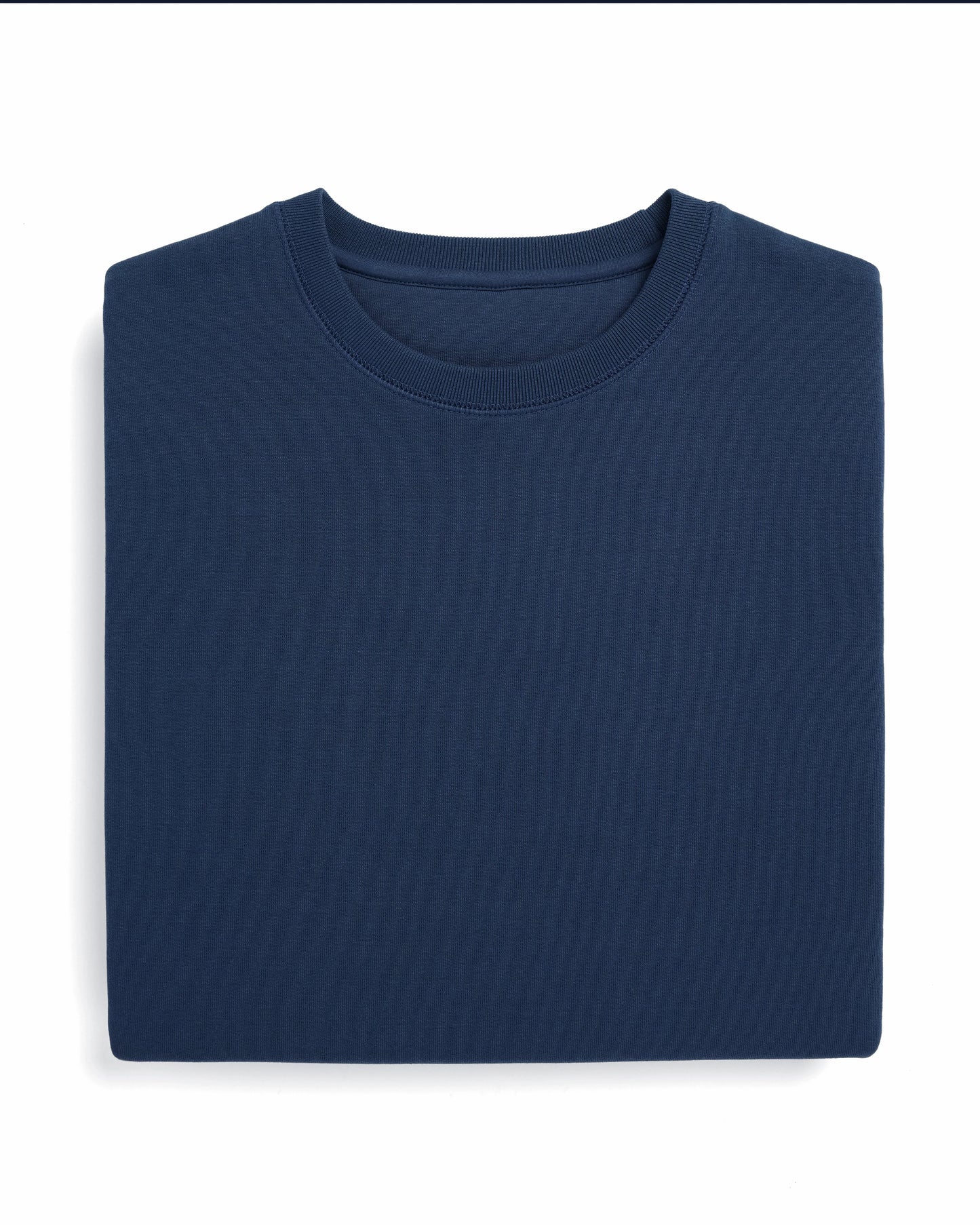 Organic Brushed Cotton Crewneck, Midweight 12oz Ocean Navy - Rose & Rae