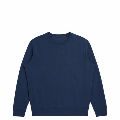 Organic Brushed Cotton Crewneck, Midweight 12oz Ocean Navy - Rose & Rae