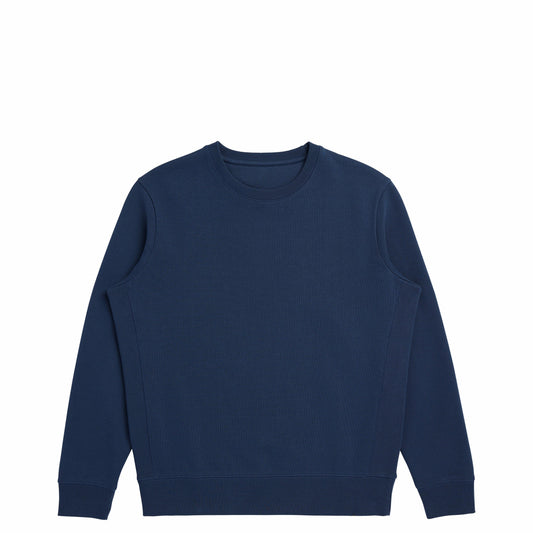 Organic Brushed Cotton Crewneck, Midweight 12oz Ocean Navy - Rose & Rae Threads