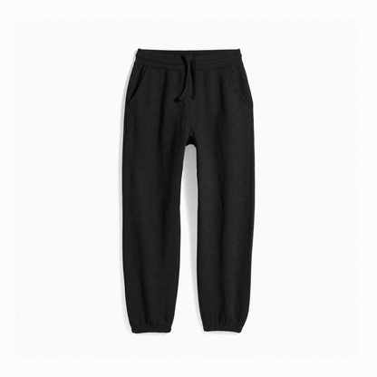 Organic Brushed Cotton Sweatpants - Black