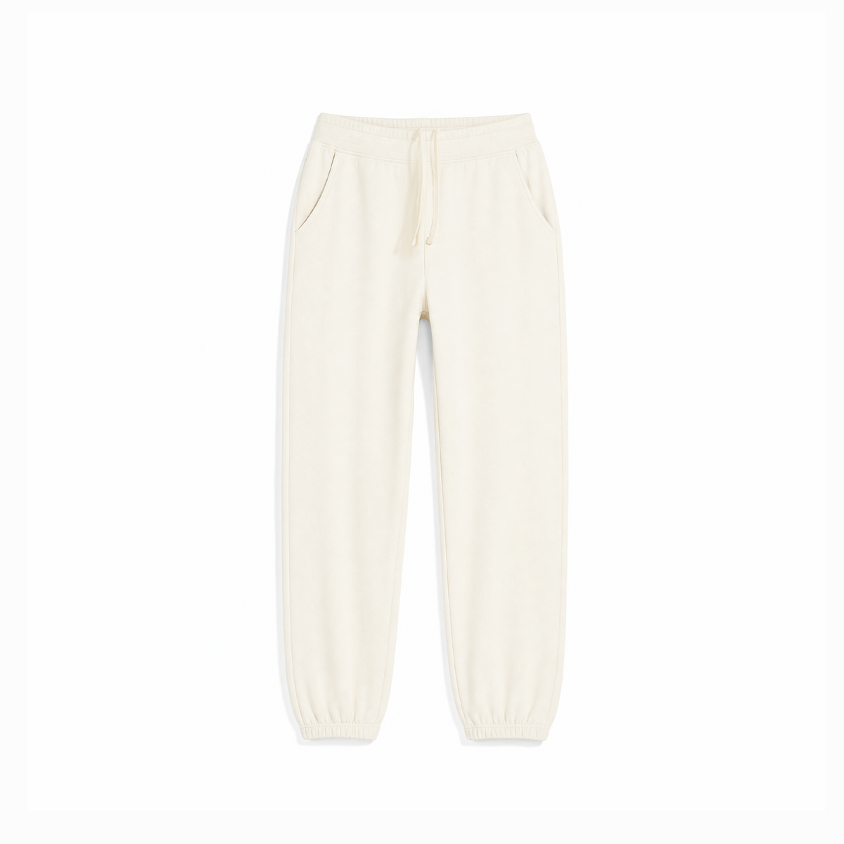 Organic Brushed Cotton Sweatpants - Natural