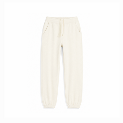 Organic Brushed Cotton Sweatpants - Natural