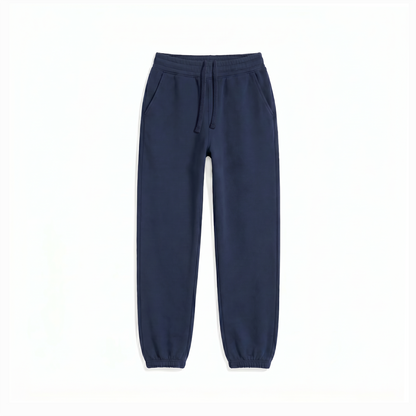 Organic Brushed Cotton Sweatpants - Navy