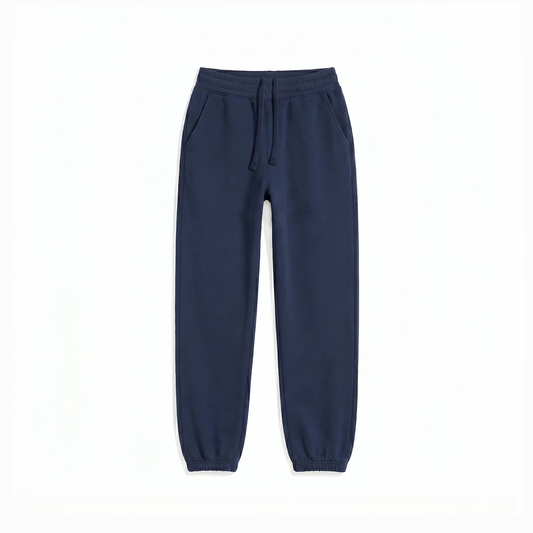 Organic Brushed Cotton Sweatpants - Navy
