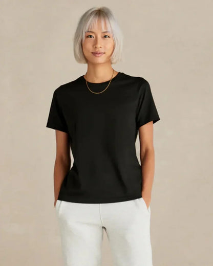 Women's SUPIMA® Cotton T-Shirt, Black - Rose & Rae Threads