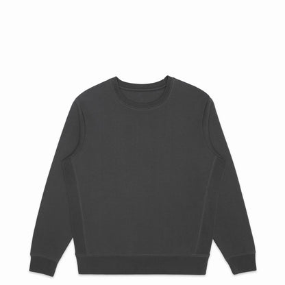 Organic Brushed Cotton Crewneck - Midweight 12oz Slate - Rose & Rae
