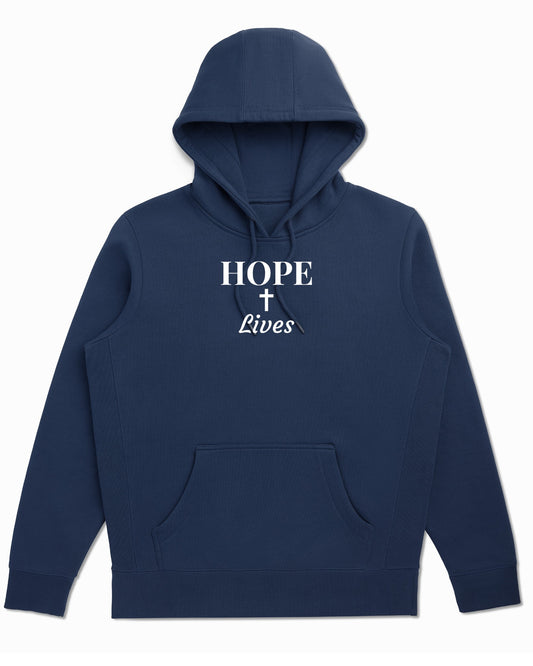 Organic Cotton "HOPE Lives" Hoodie - Ocean Navy - Rose & Rae Threads