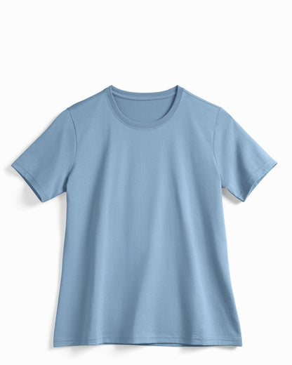 Women's SUPIMA® Cotton T-Shirt, Cloudy Blue - Rose & Rae Threads