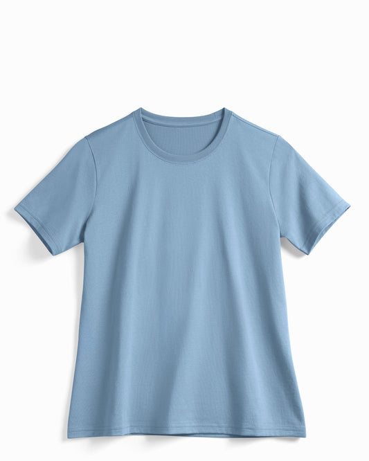 Women's SUPIMA® Cotton T-Shirt, Cloudy Blue - Rose & Rae Threads