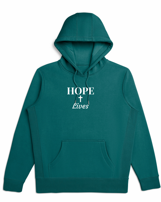 Organic Cotton "HOPE Lives" Hoodie - Bayberry - Rose & Rae Threads