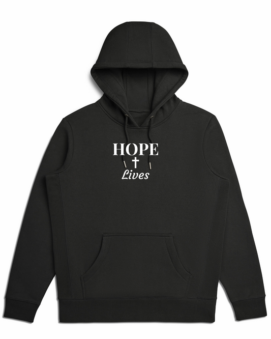 Organic Cotton "HOPE Lives" Hoodie - Black - Rose & Rae Threads