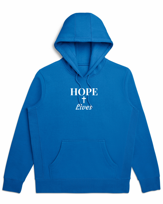 Organic Cotton "HOPE Lives" Hoodie - French Blue - Rose & Rae Threads