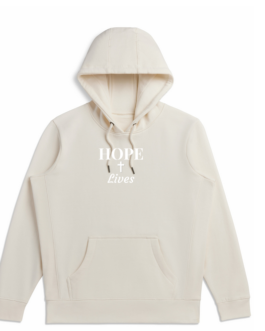 Organic Cotton "HOPE Lives" Hoodie - Natural - Rose & Rae Threads