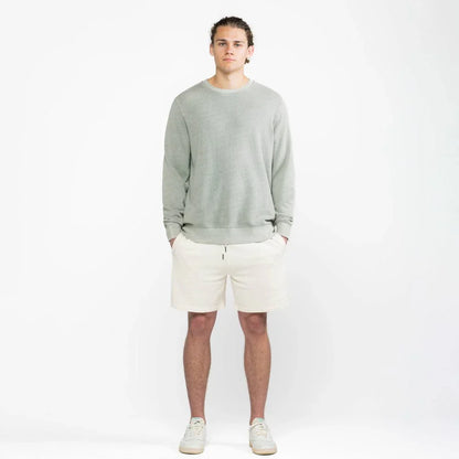 Organic Cotton French Terry Crewneck - Midweight 10oz Sage - Rose & Rae Threads