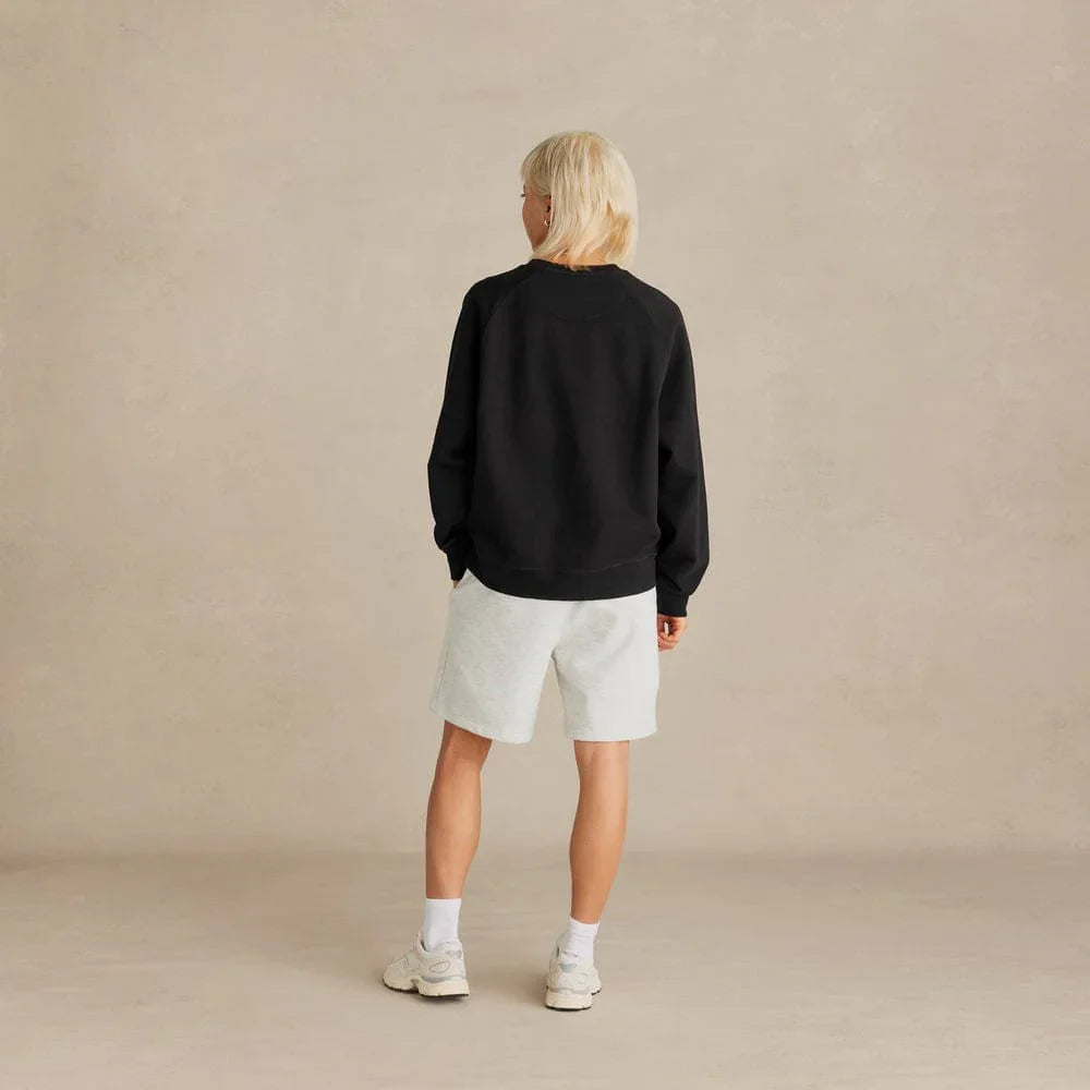 Organic Cotton French Terry Crewneck - Heavyweight 15oz Black - Rose & Rae Threads