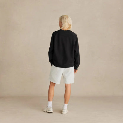 Organic Cotton French Terry Crewneck - Heavyweight 15oz Black - Rose & Rae Threads
