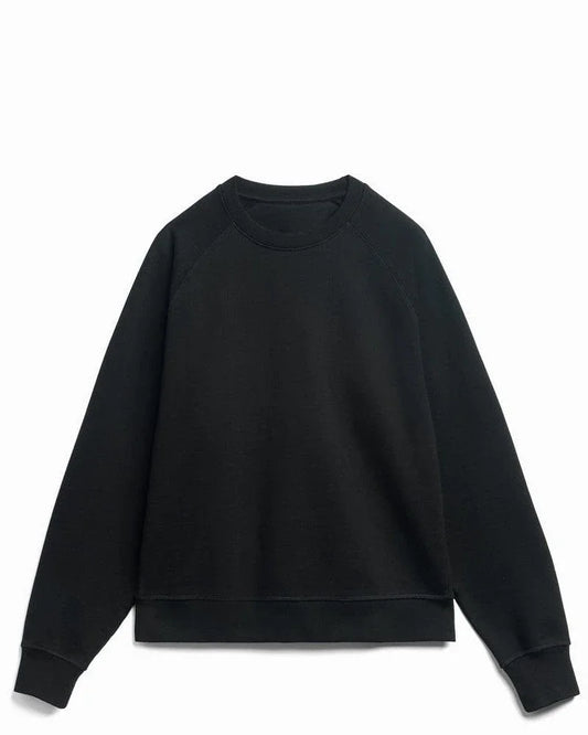 Organic Cotton French Terry Crewneck - Heavyweight 15oz Black - Rose & Rae Threads