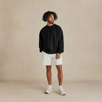 Organic Cotton French Terry Crewneck - Heavyweight 15oz Black - Rose & Rae Threads