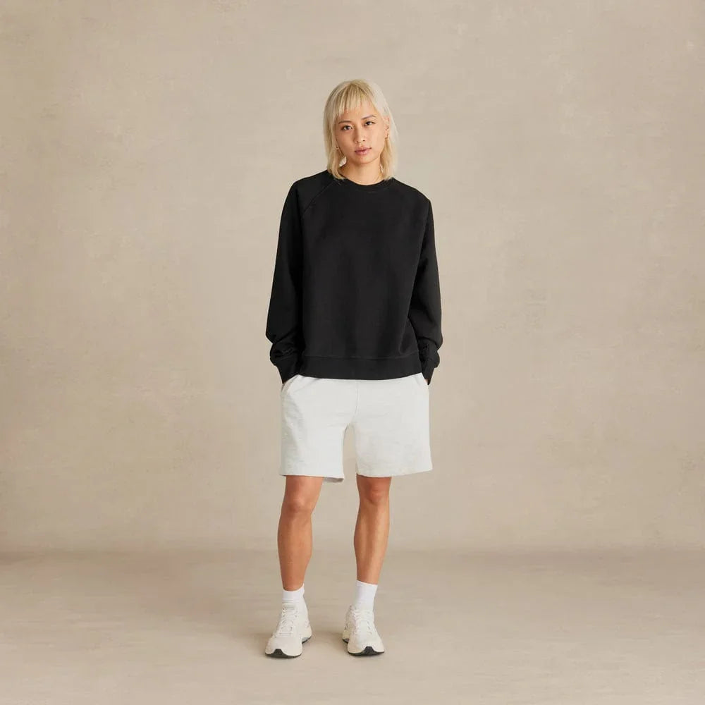 Organic Cotton French Terry Crewneck - Heavyweight 15oz Black - Rose & Rae Threads